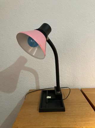 Flexo infantil escritorio negro y rosa