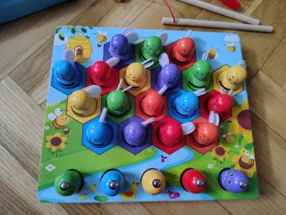 Juego Montessori Contar Abejas y peces.