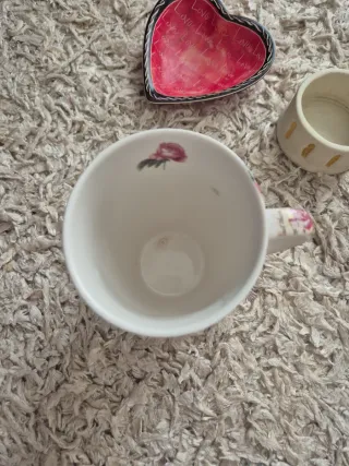 Set 3 Oggetti Decorativi Cuore Angelo Tazza