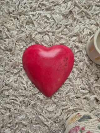 Set 3 Oggetti Decorativi Cuore Angelo Tazza