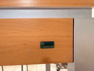 Tavolo da cucina Perbufer con cassetto e 2 sedie