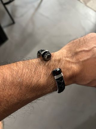 Pulsera Swarovski Piel y Cristal Hombre