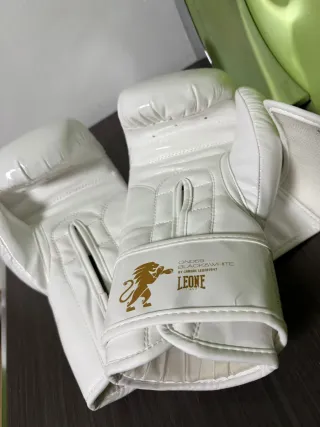 Guantes de Boxeo Leone 1947 Blancos 12 oz