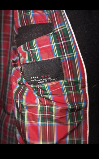 Parka Negra Zara Hombre