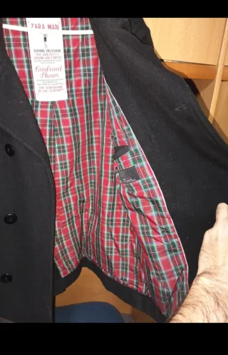 Parka Negra Zara Hombre