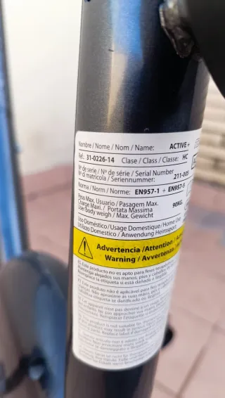 Bicicleta Estática Active+ Plegable