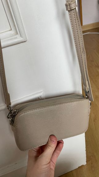 Bolso bandolera Zara beige