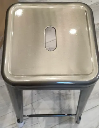 Sgabello Sklum Lix 75 cm Grigio spazzolato Nuovo