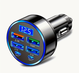 Caricatore Auto USB 6 Porte Rapido