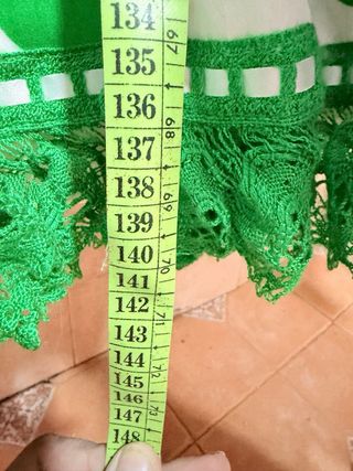 Traje Flamenca Mujer Lunares Verde Talla Única