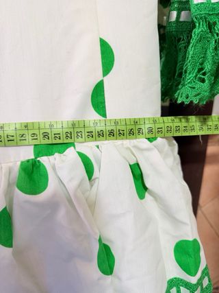 Traje Flamenca Mujer Lunares Verde Talla Única