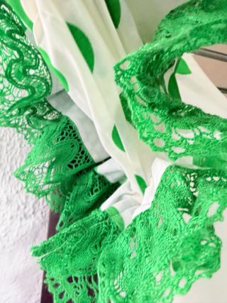 Traje Flamenca Mujer Lunares Verde Talla Única