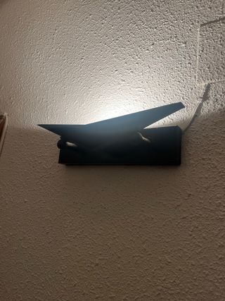 Aplique de pared negro metal