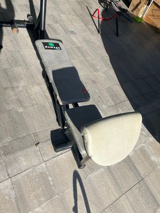 Banco de pesas + soporte barra Domyos