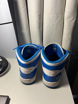 Zapatillas Puma Altas Azules y Blancas