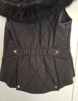 Chaleco Massimo Dutti gris y negro