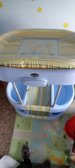 Bañera cambiador bebé azul