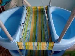 Bañera cambiador bebé azul