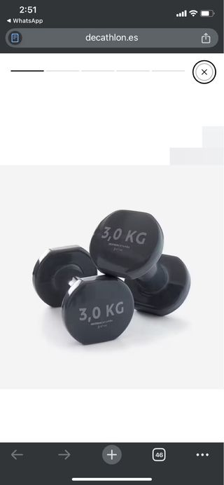 2 Pesas 3kg Vinilo Decathlon