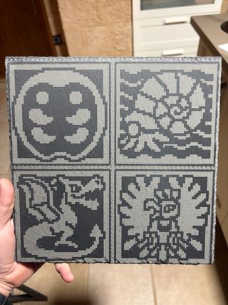 Plato pizarra Pokémon jeroglífico fosiles