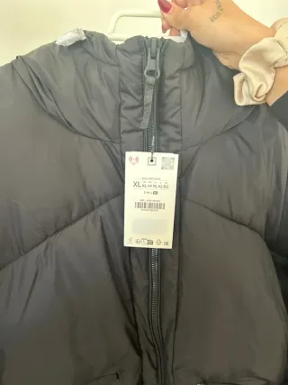 Cazadora acolchada negra talla XL