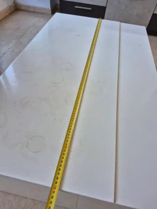 Mesa de centro de salón elevable blanca