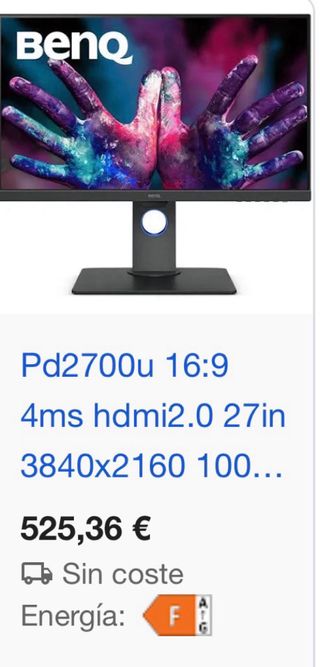 Monitor BenQ PD2700U – 27” 4K UHD