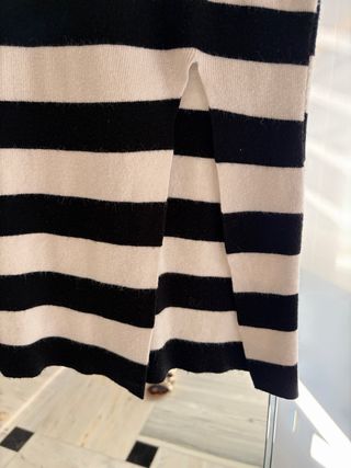 Vestido de rayas blanco y negro