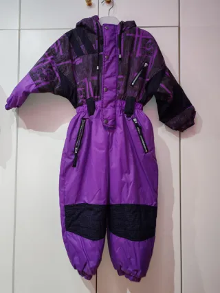 Mono de nieve infantil morado