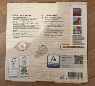 Puzzle de cubos de madera Playtive