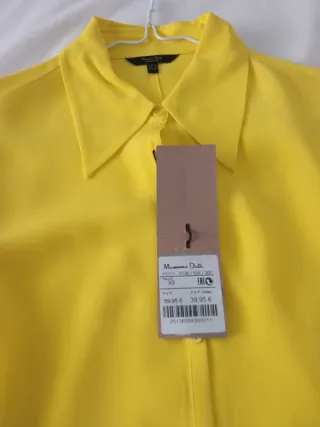 Camisa amarilla Massimo Dutti