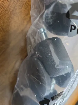 Juego 5 Ruedas Silla Oficina Negra/Gris