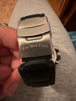 Reloj Eve Mon Crois Negro y Plateado