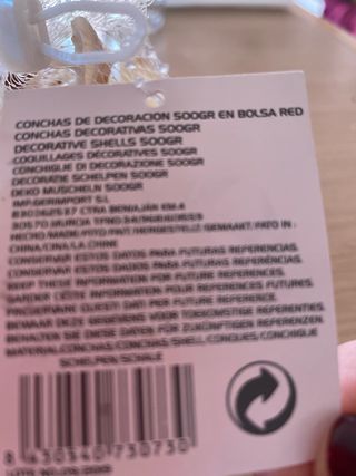 Decoración pecera conchas