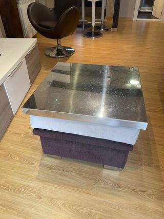 Sofá de 3 plazas con reposapiés