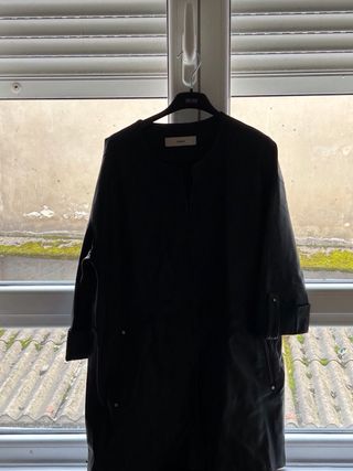Abrigo Uterqüe Piel Negro