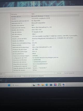 Portátil Gaming MSI GF63 RTX 3050