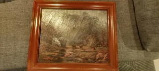 Cuadro paisaje con vacas