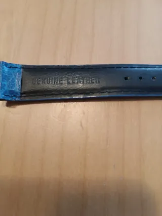 Correa de cuero para reloj 18mm azul