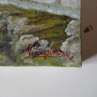 Olio tela paesaggio rurale Michele Mangino Gravina