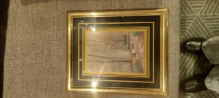 Cuadro decorativo madera y cristal