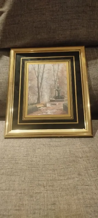 Cuadro decorativo madera y cristal