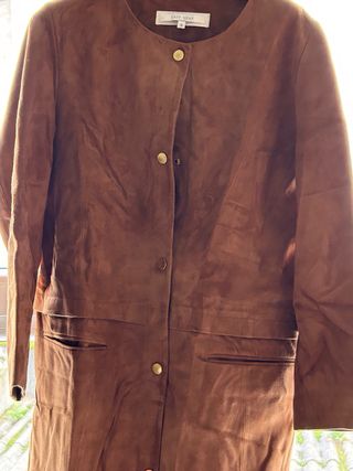 Abrigo piel vuelta EASY WEAR Tostado Talla S