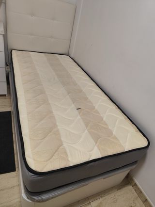 Canapé abatible tela y madera