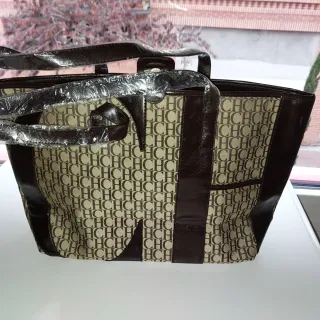 Bolso Carolina Herrera CH Beige Marrón