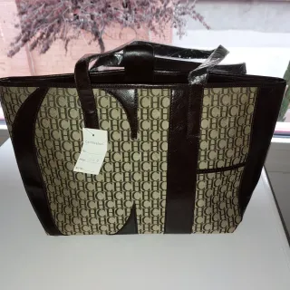 Bolso Carolina Herrera CH Beige Marrón