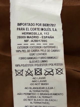 Abrigo piel vuelta azul EASY WEAR Talla M