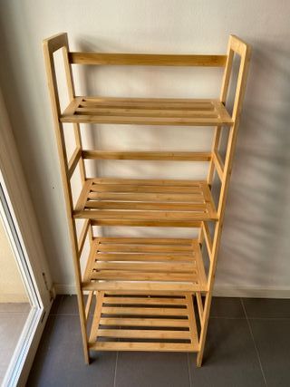 Estantería Escalera Bambú 5 Niveles