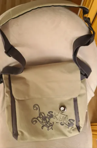 Bolso bandolera verde y marrón