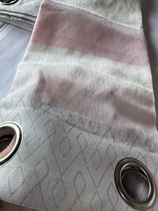 2 Tende Stefania 140x280 Semi Filtrante Rosa/Grigo